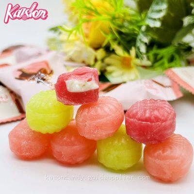 Factory supply cheap price fruit flavor chocolate filled hard candy