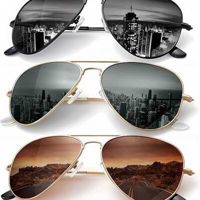 Classic Aviator Sunglasses for Men Women Driving Sunglasses Polarized Lens UV Blocking photo-1