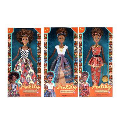 11.5 Inch African American Curly Hair Doll Toys