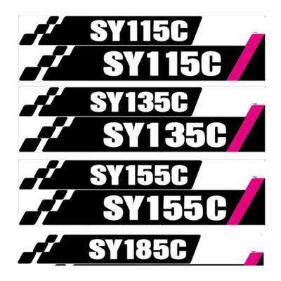 Genuine Sany Excavator Sticker Decal Kit Full Set for SY Series Models