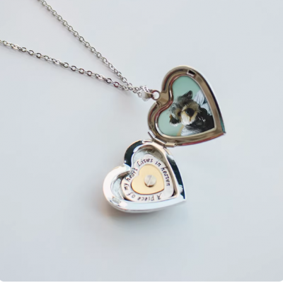 Waterproof Resin Pet Photo Necklace With UV Protection and 18