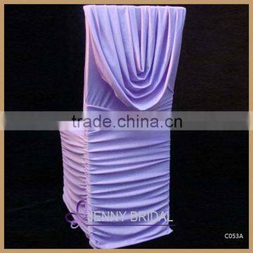 C053 light pruple elegant cheap spandex chair cover for weeding