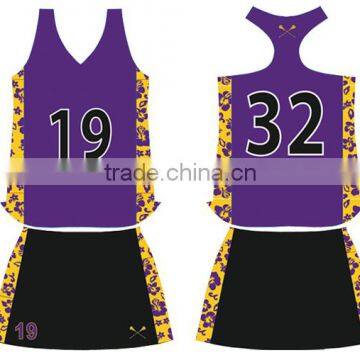 Sublimated Lacrosse Racerback Jerseys with skirts