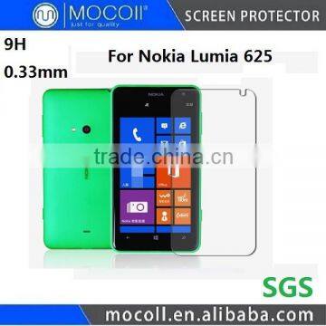 Tempered Glass Supplier 9H 2.5D Curved For Nokia Lumia 625 Tempered Glass Screen Protector With Top Standard Packaging