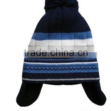 Cheap Warm Winter Knitted Beanie Hats with Earflaps