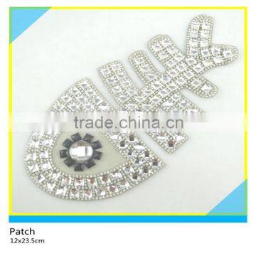 Hotfix Diamond Decals Pointback Mix Square Rhinestone Patch 9.5x10cm