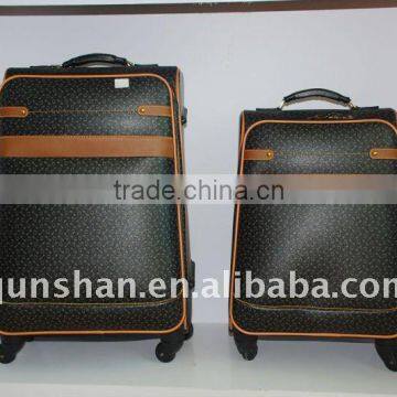 PU wheeled luggage bag