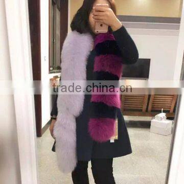 Winter Casual Fashion Women Real Fox Fur Scarf Colorful Natural Fur Warps