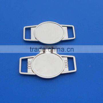 wholesale zinc alloy silver plating blank metal shoe charm