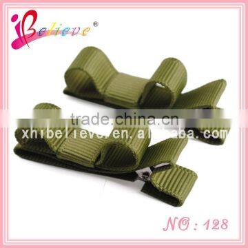 Kids hair accessories grosgrain handmade flat materials hair clips