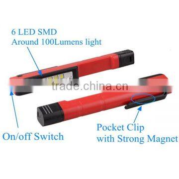 Portable 6LED Pen Work Light With Clip photo-2