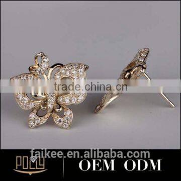 Newest Design Fashion Round Cz Flashing Led Earring