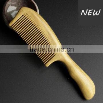 New Natural 100% Green Sandal Wood Comb With Handle