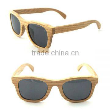 High quality fashion wooden sunglasses,white oak