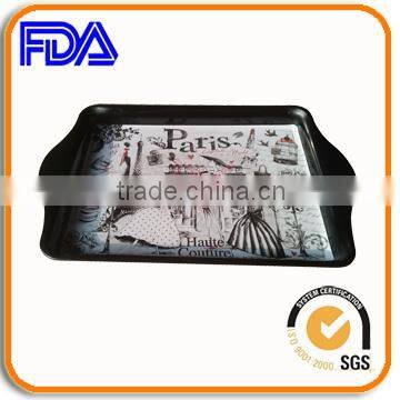 Disposable metal tin serving tray