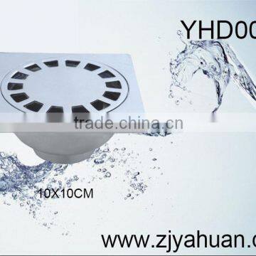 Factory-Heavy weight zinc square floor drain/bathroom floor drain/wash basin drain