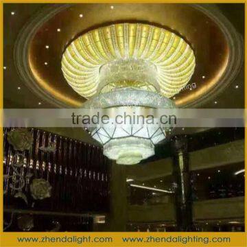 giant exotic style factory-outlet crystal chandelier light for big and high ceiling hall