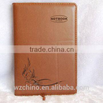 Custom pu notebook in high quality/Glue binding pu notebook