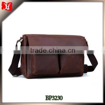 Retro leather men side bag coffee brand side bag for men side bags