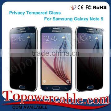 Privacy Anti-Spy Tempered Glass Screen Protector Shield For Samsung Galaxy Note 5