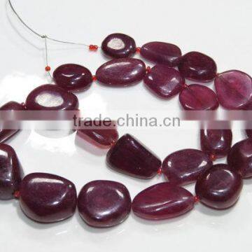 Super Finest Quality Natural Pink Ruby Tumble Shape Beads 12X14MM.-17X26MM Approx 16''Inch