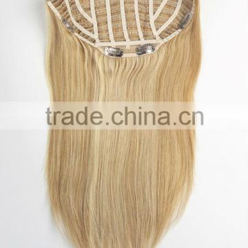 200g indian remy virgin women blonde human half wig