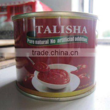 210g canned tomato paste export to Africa,Mid-east,Europe