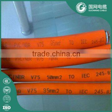 flexible rubber/pvc insulated welding cable h01n2-d 70mm2 weld cable