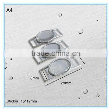 stainless steel shoelace charm/metal shoelace charm for shoe decoration