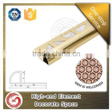 titaniun gold ceramic aluminium tile trim outside tile trim