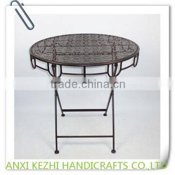 KZ150202 Metal Iron Folding Round 70cm Table