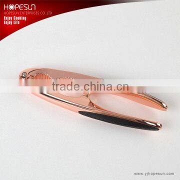 New design zinc-aluminum alloy plating copper nut cracker with TPR handle