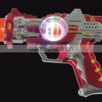 kids toy popular flashing led gun with spinning ball space gun with music