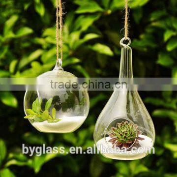 Hanging Ball Shaped Glass Vase, Beautiful Home Decoration Vase,