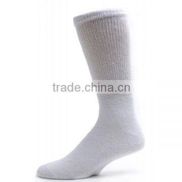 Unisex white thick diabetic socks