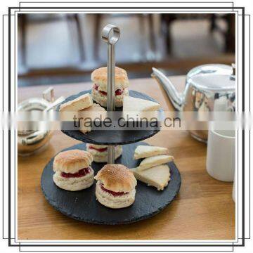 2 Tier Slate Stone for Cake Stand