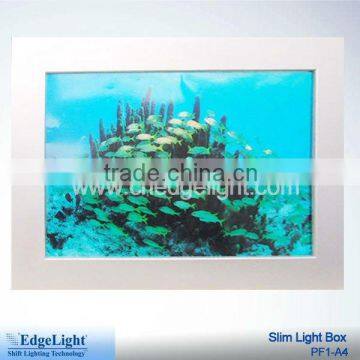 Light Photo Frame , Plastic Frame Led Illuminated Light Panel , Cheap Popular Fashion Design Standard A4 Size LED Frame photo-3