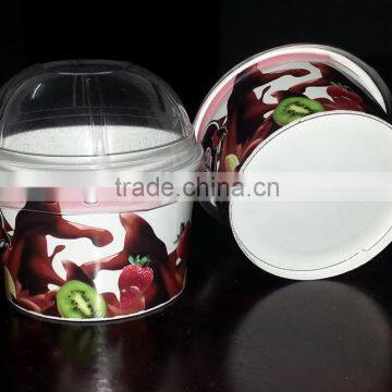 250ML ICE CREAM PAPER CUP AND PLASTIC LIDS