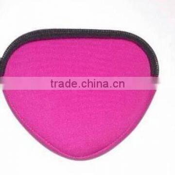 Pink neoprene women coin purse branded heart coin pouch