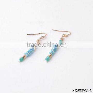 Gold Bead With Green Bead Fasion Earrings photo-2