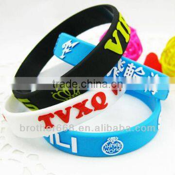 fashion multi color wholesale price silicone bracelet and mens bracelets and friendship silicone bracelets