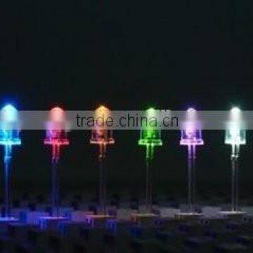 F5 Straw Hat LED Diodes Utra Bright 4.8mm Short Lead Red Green Blue Yellow Orange Pink Purple White Warm White
