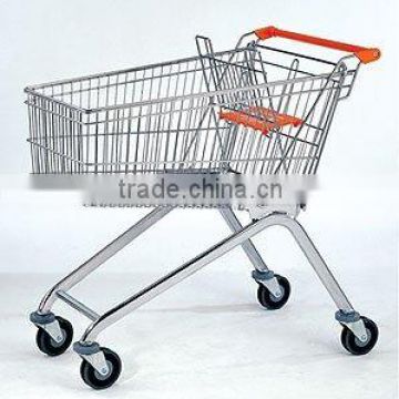 Dachang Manufacturer 150 Liter Supermarket Shopping Trolley Chrome or Glavanized