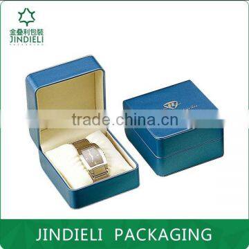 beautiful blue hot sale nice leather watch gift box packaging