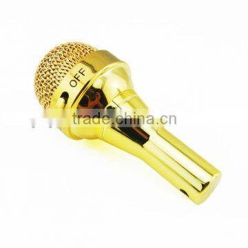 gold silver mini microphone speaker