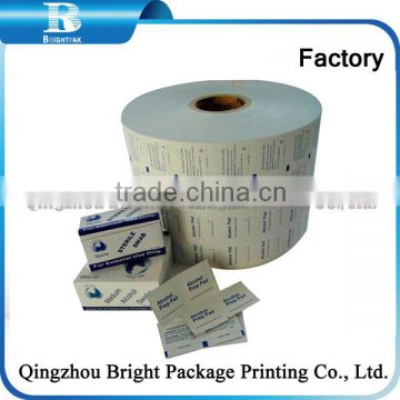 Alcohol Swab packaging Multi layers Foil paper, wet wipes packaging aluminum foil paper packaging p[aper