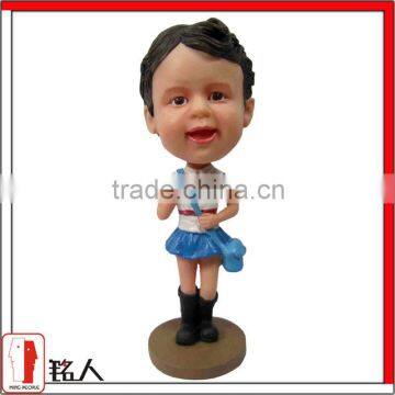 cute kid gift resin bobblehead by handmade