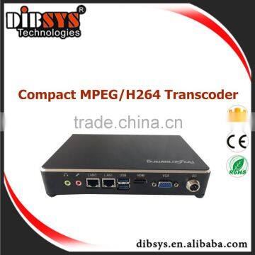 Dibsys newest mini mpeg2 to h.264 transcoder for video to IP tv converter on IOS /Android phone