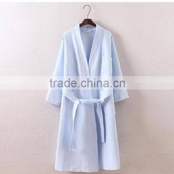 New 2016 plus size waffle cotton male bathrobes men pajamas with belt mat braid elegant bathroom spa men robe