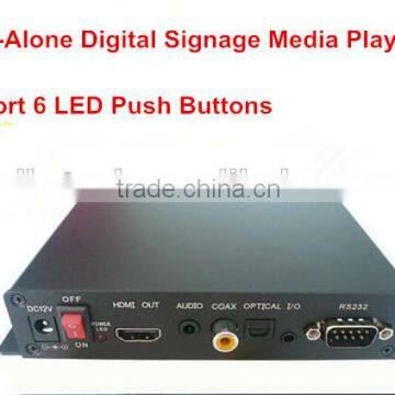 RDB PIR Sensor Advertising Signage Player With RS232 Control,6 LED Push Buttons DS005B-10 photo-5